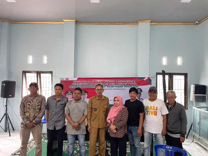 MUSDESUS PEMBENTUKAN KOPERASI DESA MERAH PUTIH DESA ANJIR PASAR KOTA TAHUN 2025